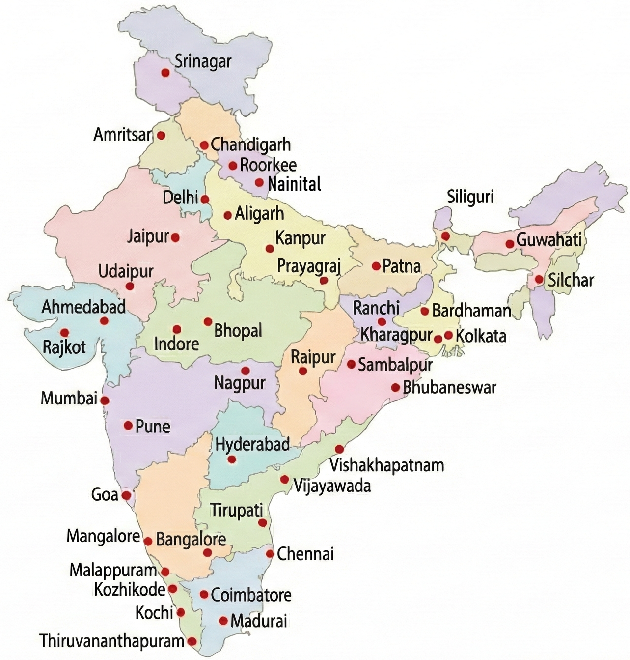 Exam Centers for JEST 2026